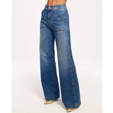 Polyurethane Jeans Ramy Brook Theodora Wide Leg Jean in Wash Wash