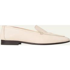 White Loafers The Row Adam Leather Loafers - White