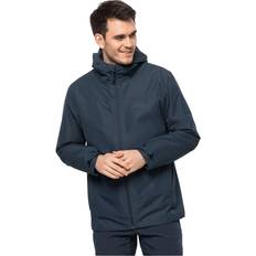 Adult - Fleece Jackets Jack Wolfskin Men’s 3-in-1 Jacket Taubenberg 3in1 - Blue Night Blue