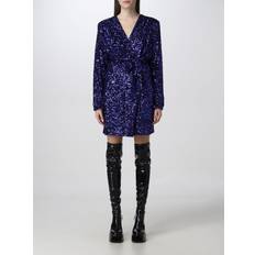 ROTATE Birger Christensen Sequin Wideshoulder Wrap Dress Dam Korta