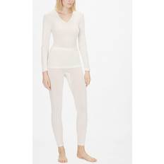 Hanro T-shirts Hanro Long Sleeve Shirt - Woolen Silk 0795 Cygne