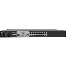 KVM Switches Tripp Lite B064-016-02-IPG TAA Compliant 16 Port KVM Switch Cat5 IP 2 1 User Virtual Media