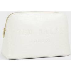 Ted Baker Toiletry Bags Ted Baker Crocana Croc Detail Debossed Washbag Nude