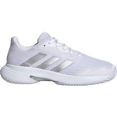 Textile - Women Racket Sport Shoes adidas CourtJam Control W - Cloud White/Silver Metallic