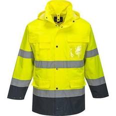 Blue Work Jackets Portwest high-visibility 3-in-1 waterproof jacket with detachable fleece s162