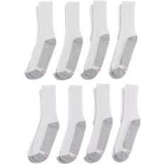 Ribbed Socks Hanes Men's Crew Socks 8-pack - White