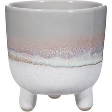 Mojave Glaze Grey Planter On Legs Plant Pot Container