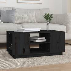 vidaXL 90x49x40,5 massivt Sofabord