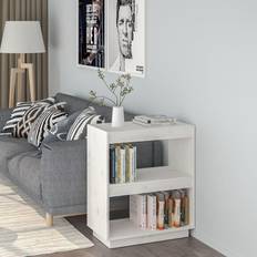 Hvid - Spånplade Boghylder vidaXL 60x35x71 massivt fyrretræ Bogreol 60cm