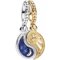 Breloques et Pendentifs Pandora Splittable Sun & Moon Dangle Charm - Multicolour