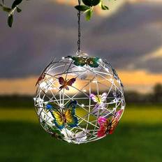 Solar Cells Ceiling Lamps Akin Solar Hanging Butterfly Ball Pendant Lamp ∅ 10cm