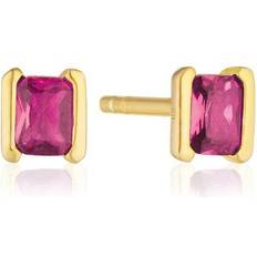 Red Earrings Sif Jakobs Ohrstecker ROCCANOVA PICCOLO SJ-E42250-PKCZ-YG 925 Silber vergoldet, Zirkonia pink