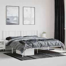 vidaXL Sengeramme i Metall med Sengegavl 180x200 cm Sängram