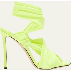 Green Heeled Sandals Jimmy Choo Neoma 110 Jersey Patent Sandal - Green