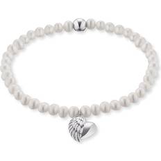 Engelsrufer Perlen Stretch Armband aus Sterling Silber - Nickelfrei