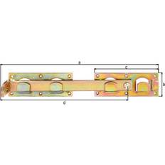 Polyester Couvertures Doppeltorüberwurf L/R 423x70x180x333 mm Loch-Ø5 mm Galva Couverture