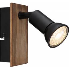 Globo Lighting Drew Black/Brown Wall light ∅ 3cm