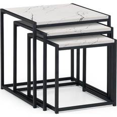 Julian Bowen Tribeca Nest Of 3 Bord Vit Marmor Satsbord
