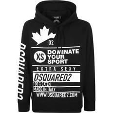 DSquared2 Herr Tröjor DSquared2 Dominate Your Sport Oversize Black Hoodie