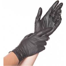 EN 388 Gants Jetables Hygostar Gant nitrile ''dark'' m, noir 27058 Franz Mensch