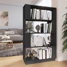 vidaXL 80x25x132 massivt Bogreol
