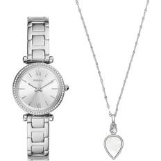 Silber Armbanduhren Fossil Ladies Carlie Set (ES5250SET)