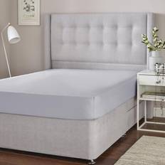Silver Bed Sheets Silentnight Cotton Rich 180 Thread Count Fitted Bed Sheet Silver, White, Grey