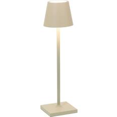 Battery Powered Table Lamps Zafferano Poldina Micro Battery IP65 Sand Table Lamp