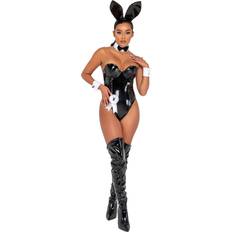 Roma Playboy Seductress Bunny Costume for Women Black