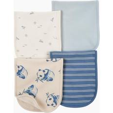 Carter's Baby Boys 4-Pack Burp Cloths OSZ Blue/Ivory