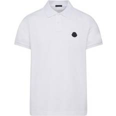 Moncler Uni Polos Moncler Men's Logo Short-Sleeve Polo Shirt - White