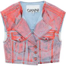 Ganni Oberbekleidung Ganni Metallic Denim Vest -