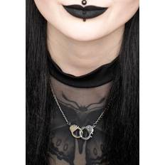 Etnox hard and heavy Handschellen Halsband Herr silverfärgad