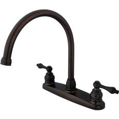 Bronze Kitchen Taps Kingston Brass KB725ALLS Victorian 8-Inch Centerset Kitchen Faucet Brown, Bronze