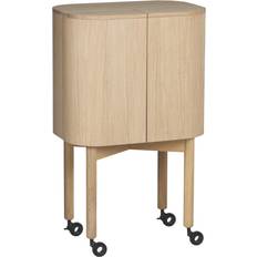 Barskabe på tilbud Northern Loud På Hjul Light Oiled Oak Barskab