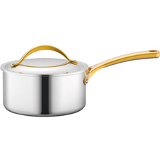 Gold Sauce Pans NutriChef saucepan -stainless steel, works ncsts16 with lid