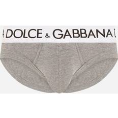 Dolce & Gabbana Herenondergoed Dolce & Gabbana Mid-Rise Briefs In Two-Way Stretch Cotton Gray