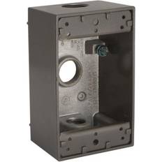 Twilight Switches & Motion Detectors Bell Weatherproof 5320-7 1-Gang 3 Outlet Box Aluminum Bronze