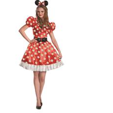 Disguise Adult Disney Classic Red Minnie Costume Dress Disney Costumes