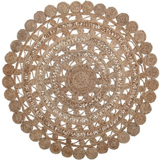 Round jute rug Bloomingville Round Handwoven Jute Rug Brown, Natural