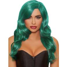 Green Wigs Dreamgirl Long Wavy Wig Teal Green