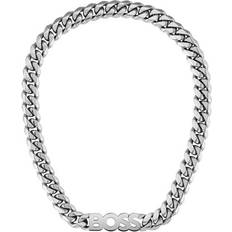 HUGO BOSS Kassy Curb Chain Necklace - Silver