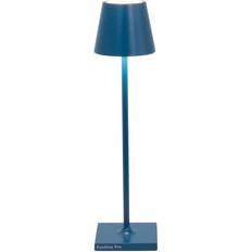 Zafferano Poldina Micro Lampa Uppladdningsbar Sladdlös 27,5 cm Färg Capri Blå Bordslampa