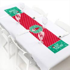 Garlands Big Dot of Happiness Elf Squad Petite Kids Elf Christmas and Birthday Party Paper Table Runner 12 x 60 inches