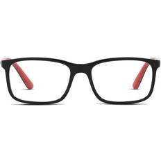 Rot Brillen & Lesebrillen Ray-Ban Rb1621 Kids Bio-based Schwarz Auf Rot Fassung Klar Glas Polarisiert 49-15 Schwarz auf Rot 49-15