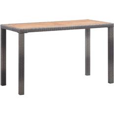 Pliable Tables de Salle à Manger d'Extérieur vidaXL Garden Table De Jardin Anthracite Et Marron 123x60x74 cm Solid Acacia Wood