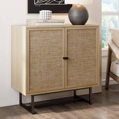 Cabinets Nathan James Kova Light Oak/Matte Black Storage Cabinet 31x32"