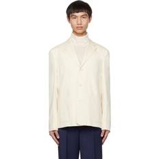 Blanc - Homme Blazers Filippa K Cotton Linen Blazer White