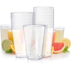 Paper Cups 16 oz. Crystal Clear Plastic Disposable Tall Iced Tea Cups 500 Cups 500PK