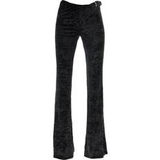 Versace Women Trousers Versace Froissé Velvet Flared Pants